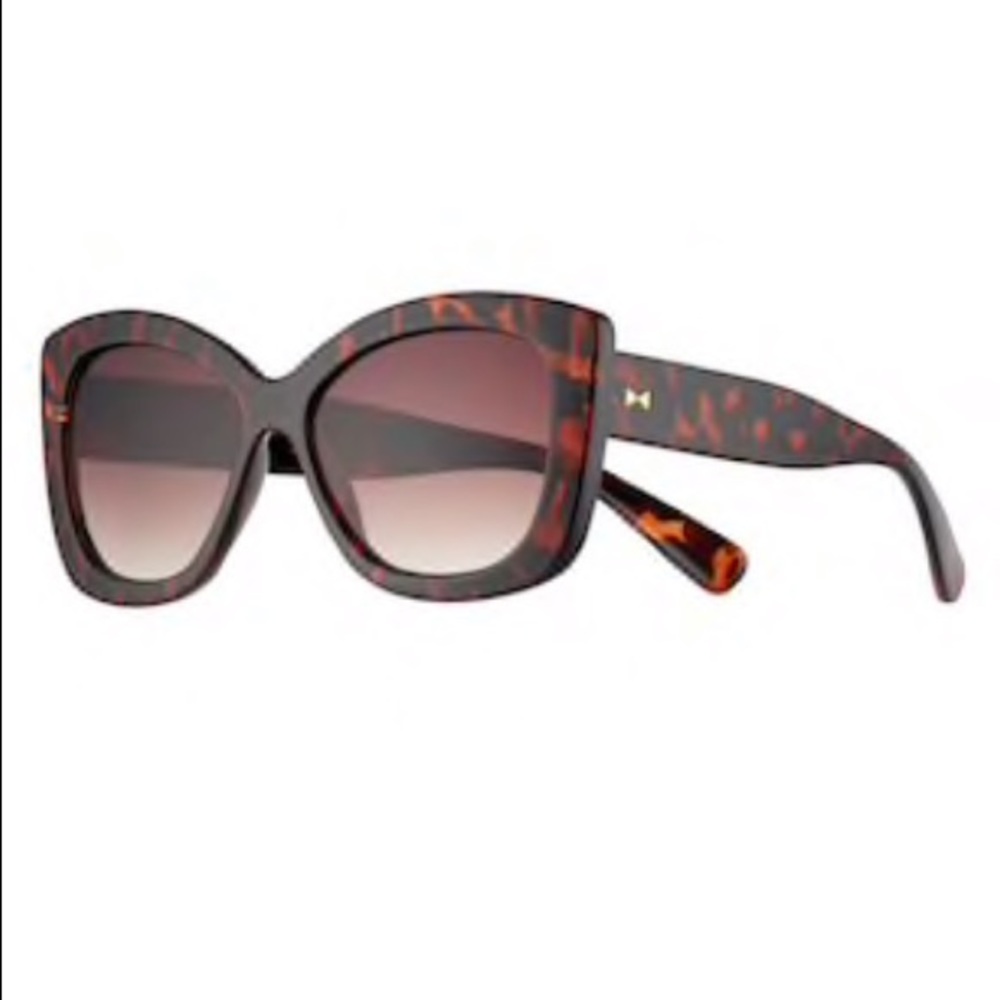 Lauren Conrad Square Frame Brown Sunglasses